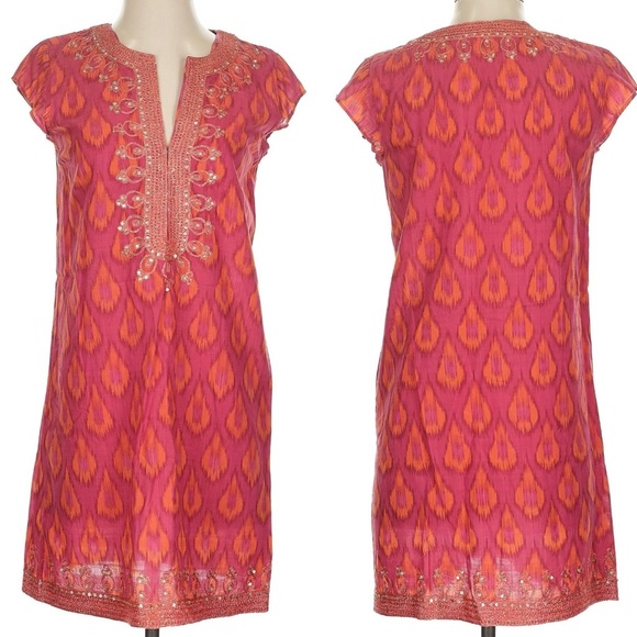 CALYPSO ST. BART ✨ embellished cotton lightweight coverup resort dress | Sz M - Picture 2 of 2